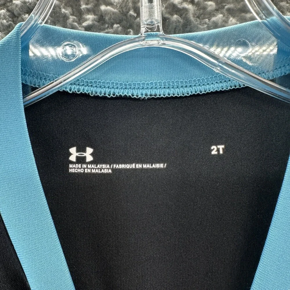 Under Armour T-Shirt Boys Size 2T  Black Short Sleeve Graphic T Shirt Boys 2T